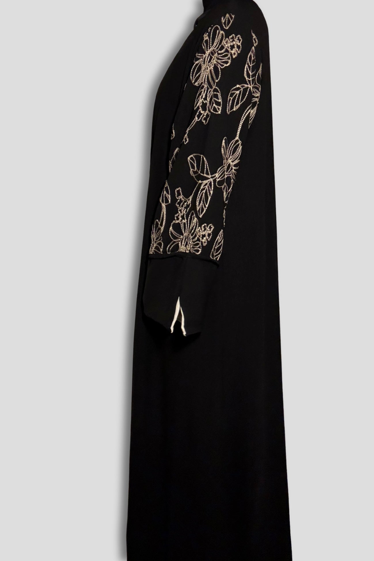 Le Kimono Fleuri et son Abaya - Noir