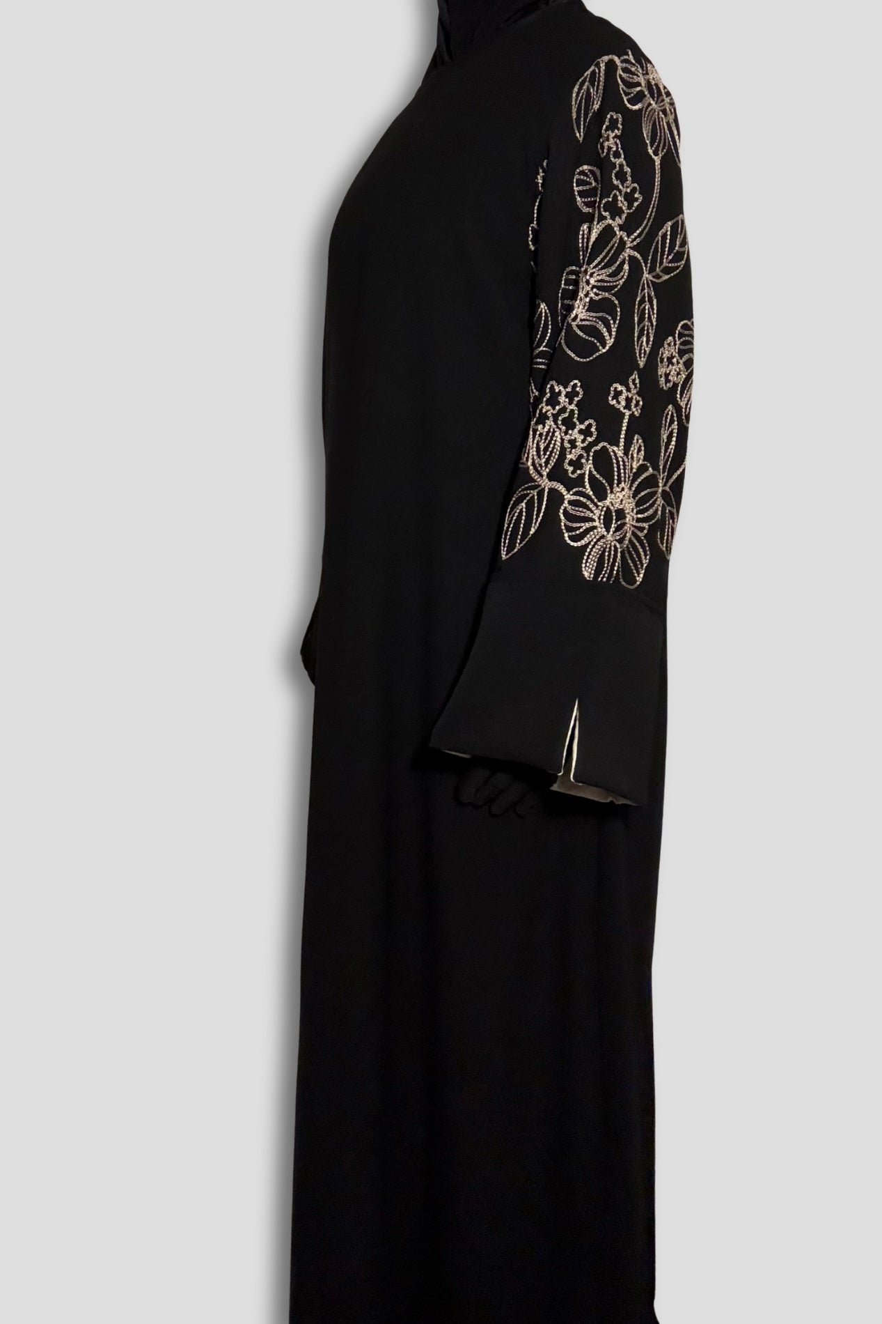 L’Abaya Brodée - Noir