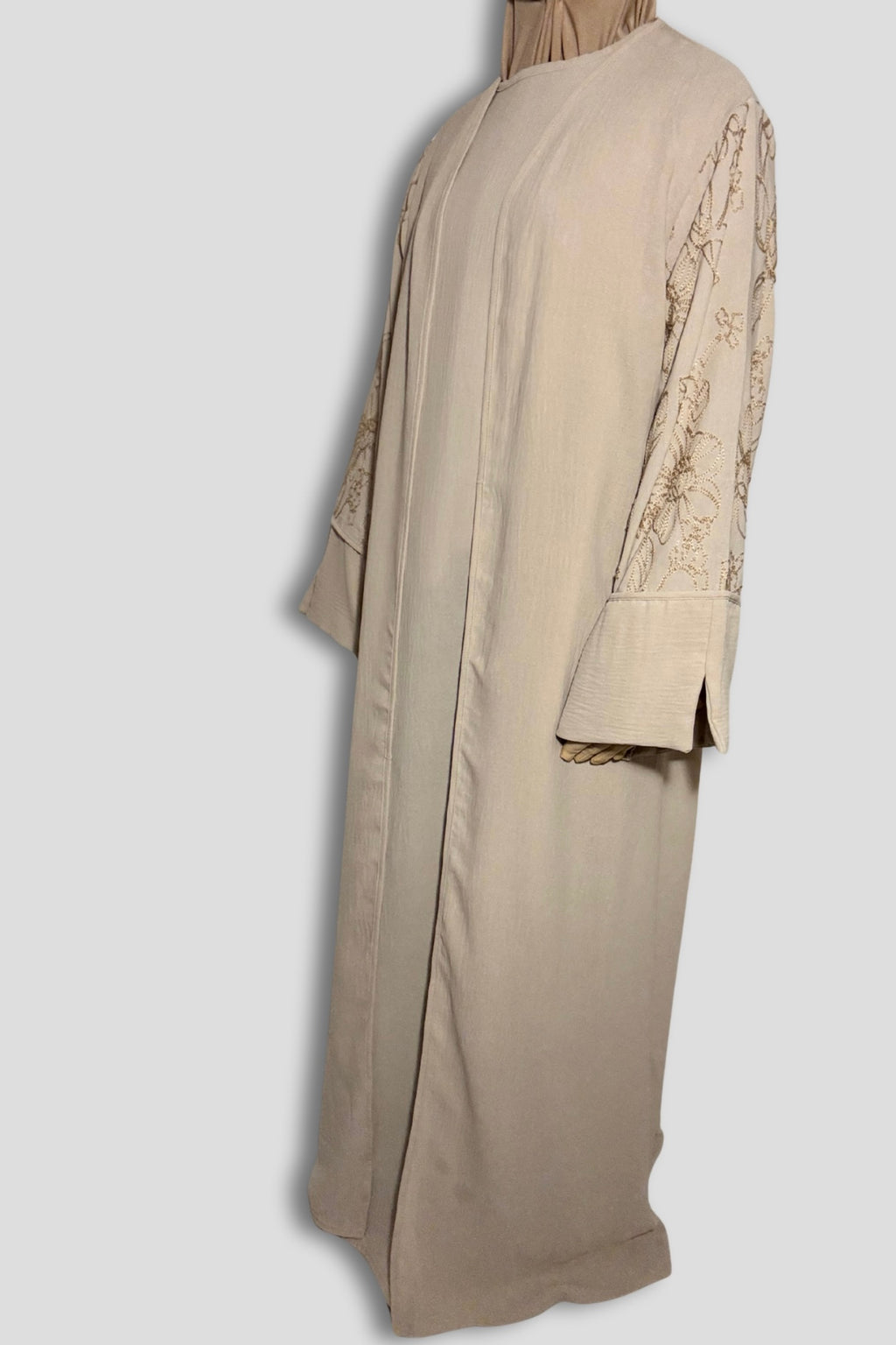 Le Kimono Fleuri et son Abaya - Crème