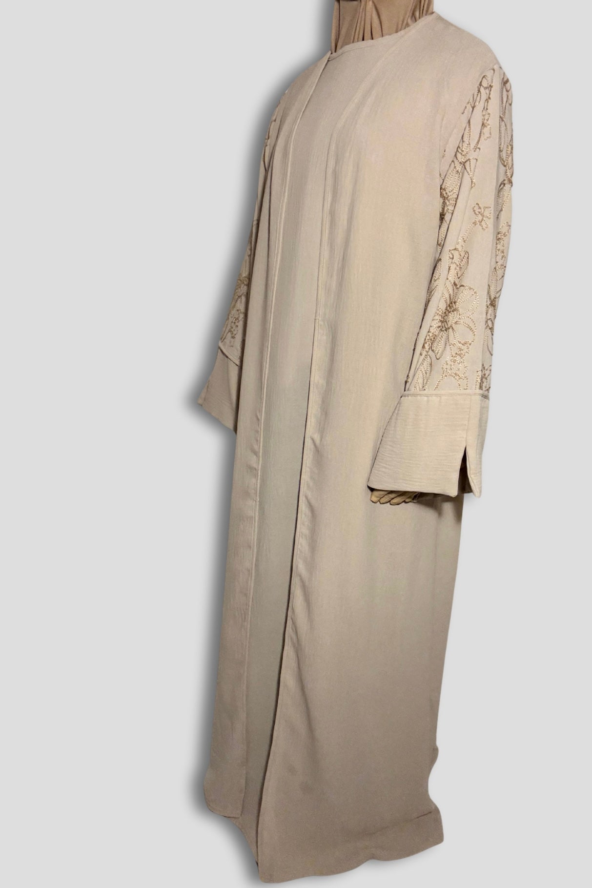 Le Kimono Fleuri et son Abaya - Crème