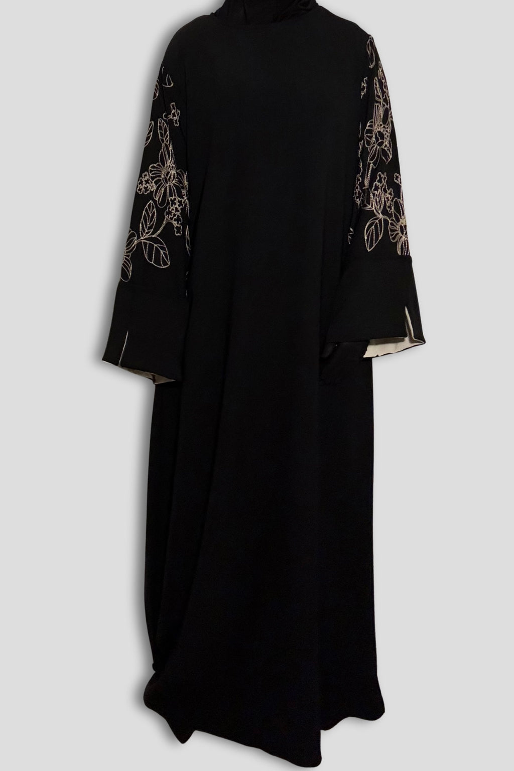 L’Abaya Brodée - Noir