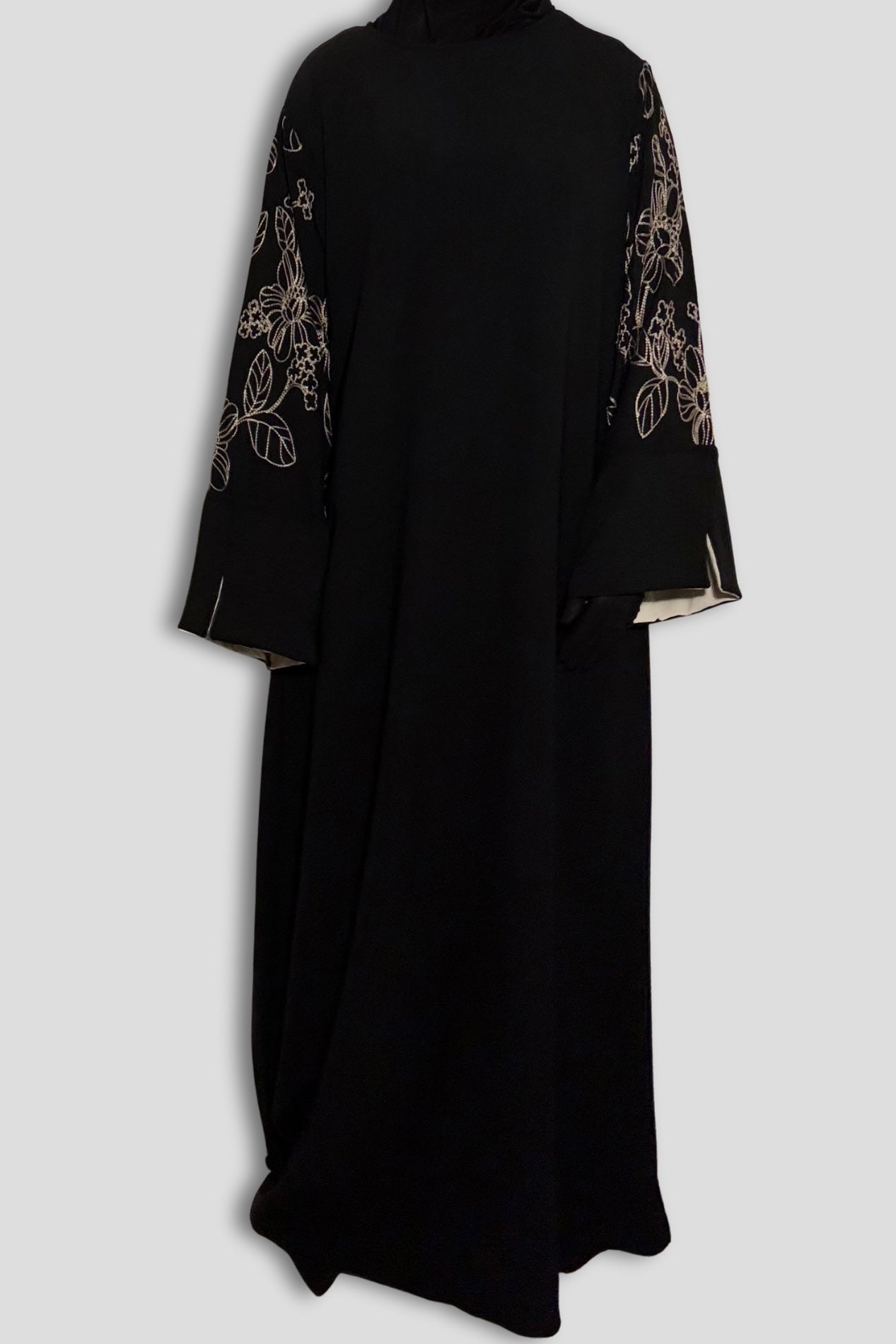 L’Abaya Brodée - Noir