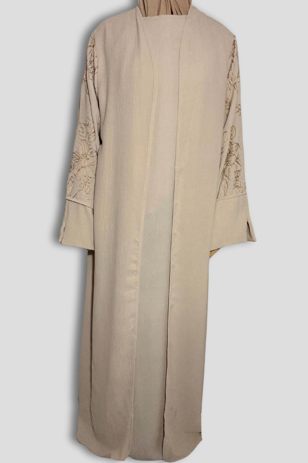 Le Kimono Fleuri et son Abaya - Crème