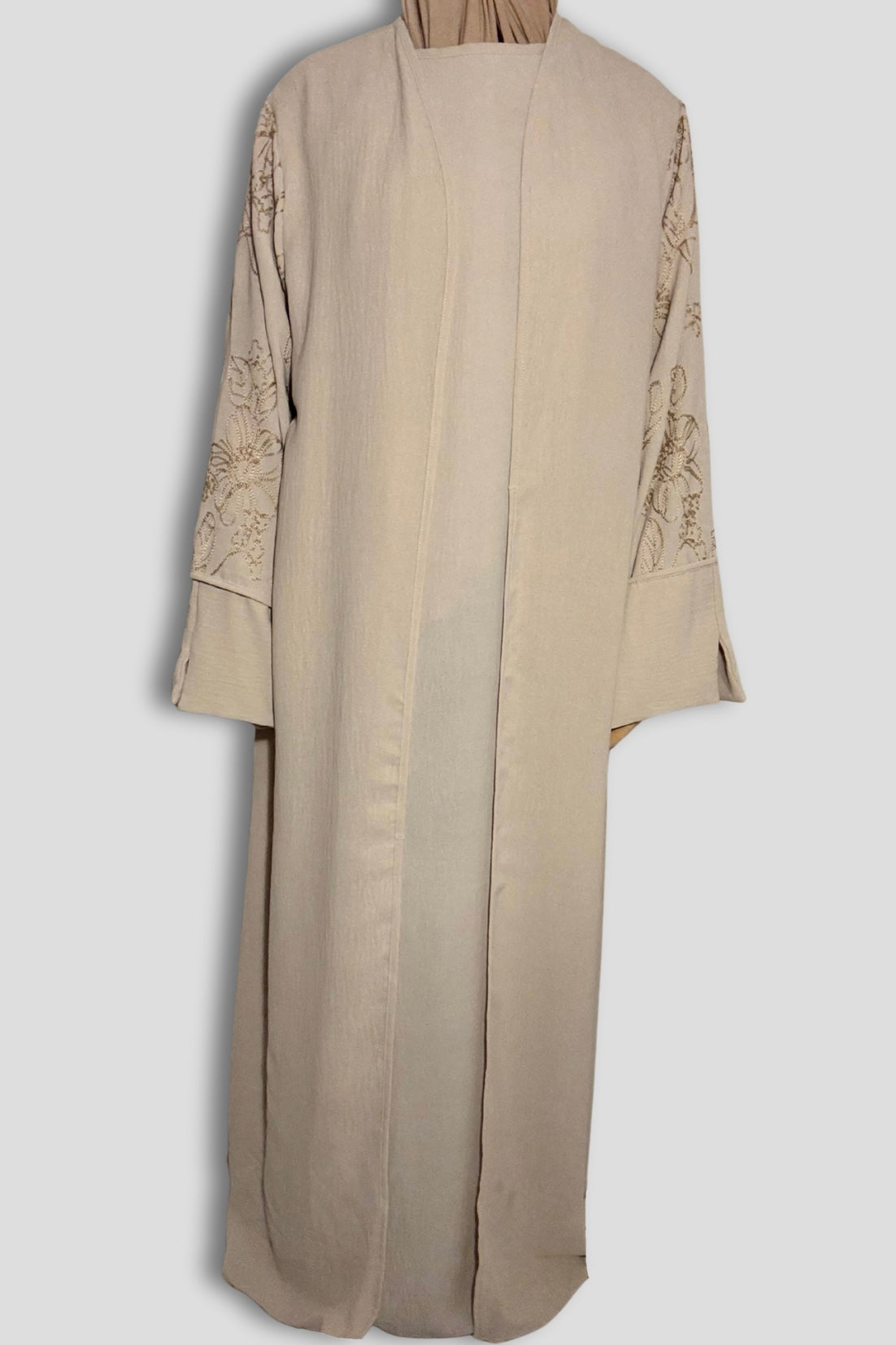 Le Kimono Fleuri et son Abaya - Crème
