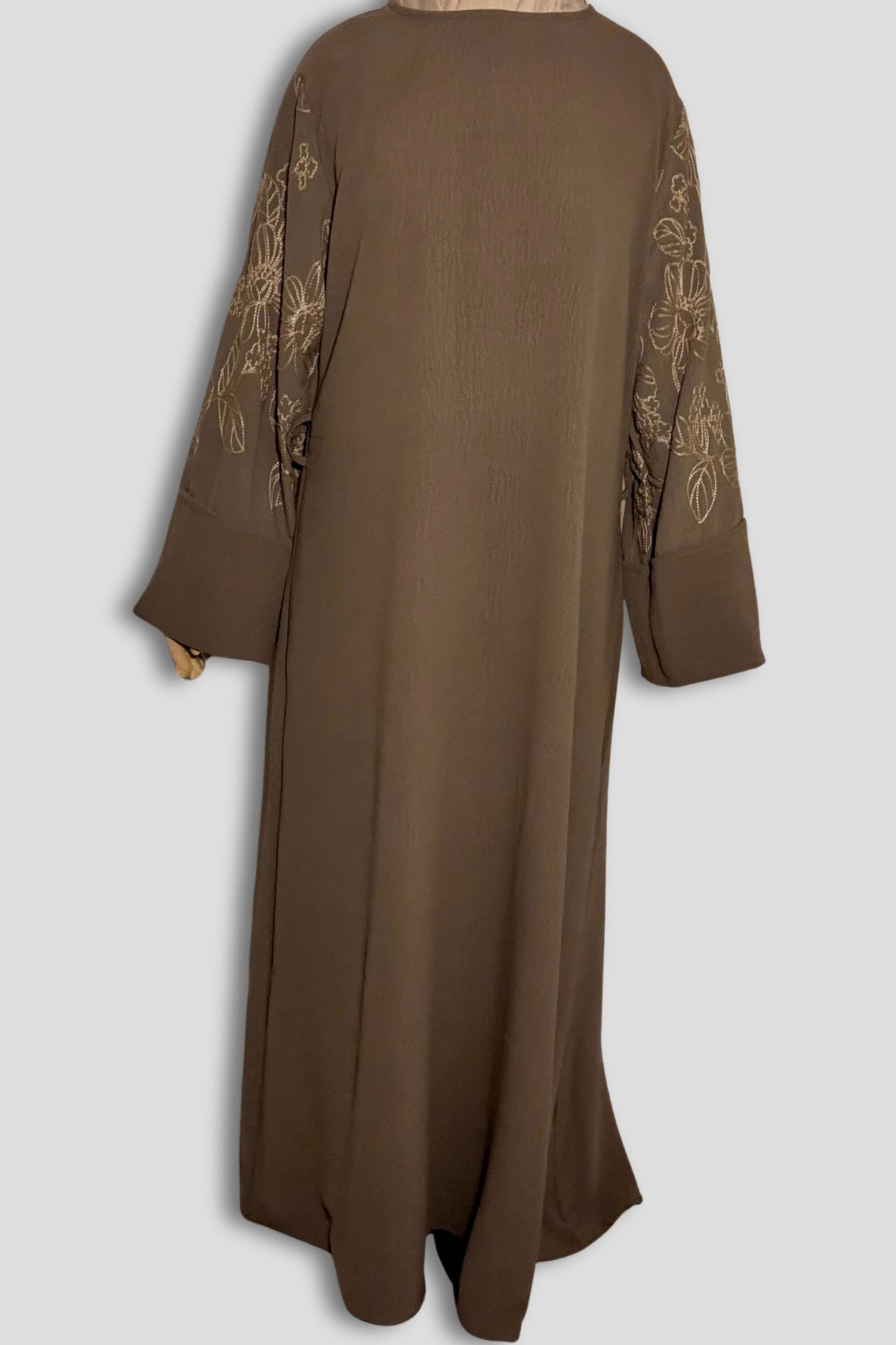 L’Abaya Brodée - Taupe